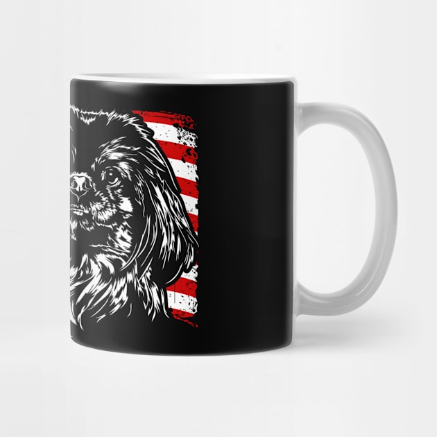 Proud Pekingese American Flag patriotic dog by wilsigns